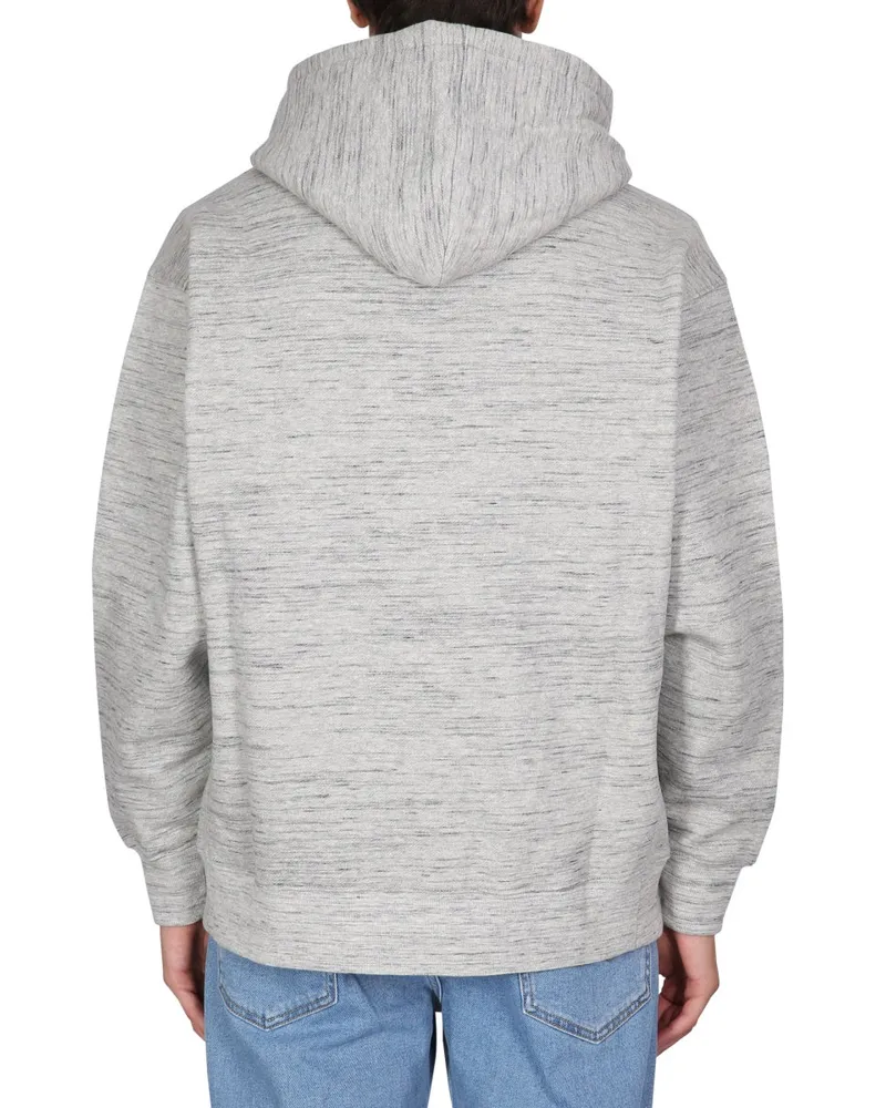 Moschino Logo-Print Cotton Sweatshirt — Gray Gray