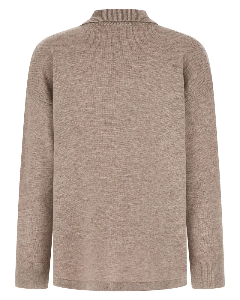Max Mara Women's Beige Wool Cardigan Clothing Beige