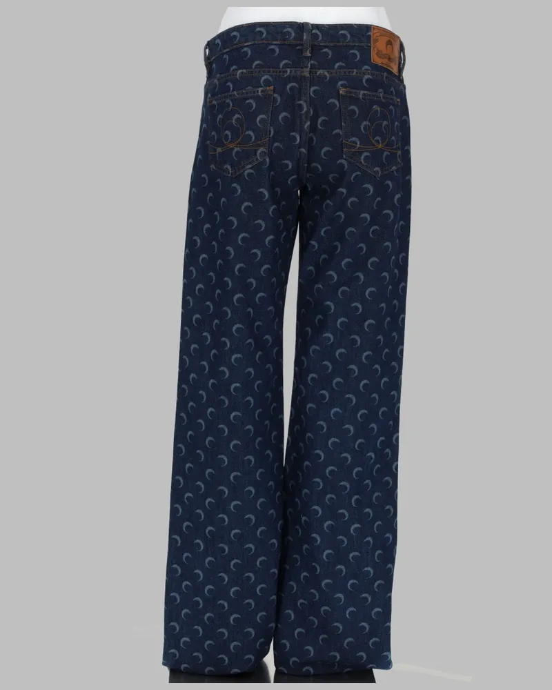 Marine Serre Moon Jeans — Blue Blue