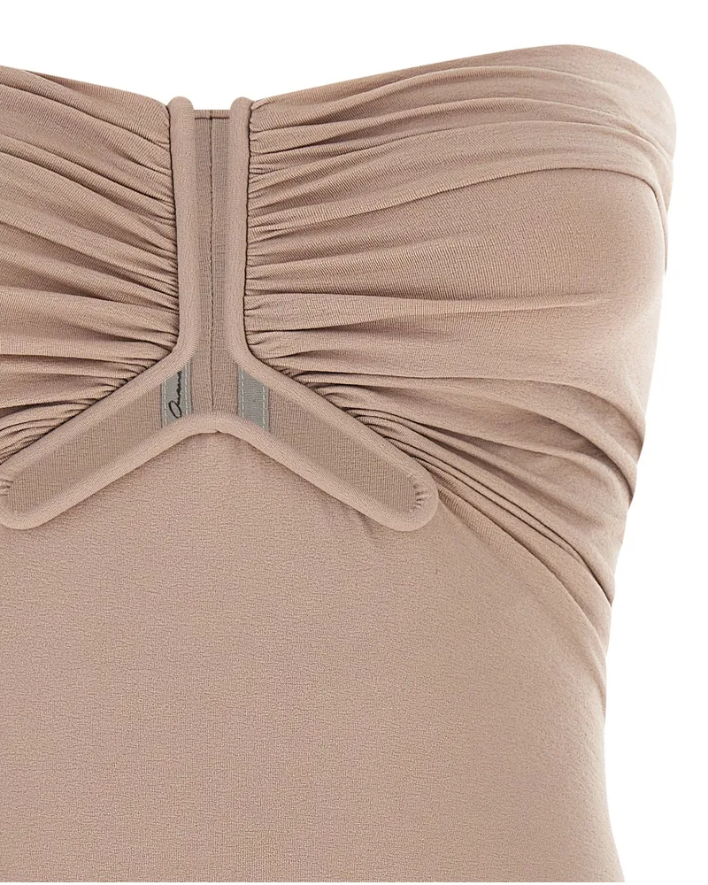 Rick Owens Alannah Bustier Top — Beige Beige