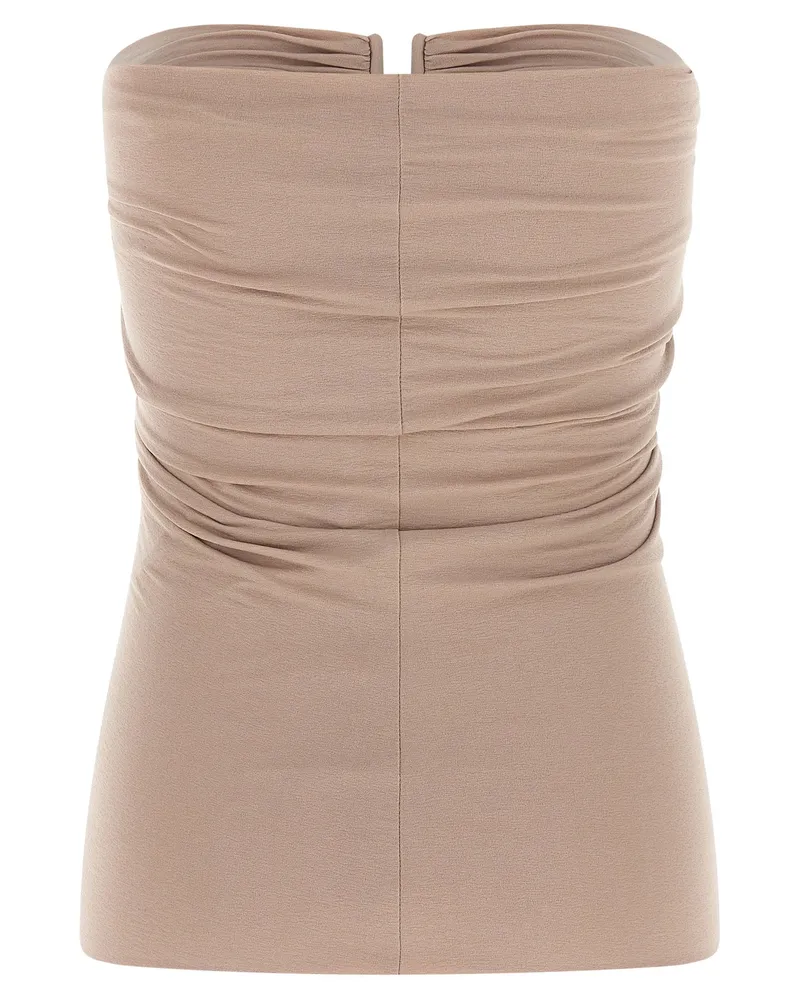 Rick Owens Alannah Bustier Top — Beige Beige