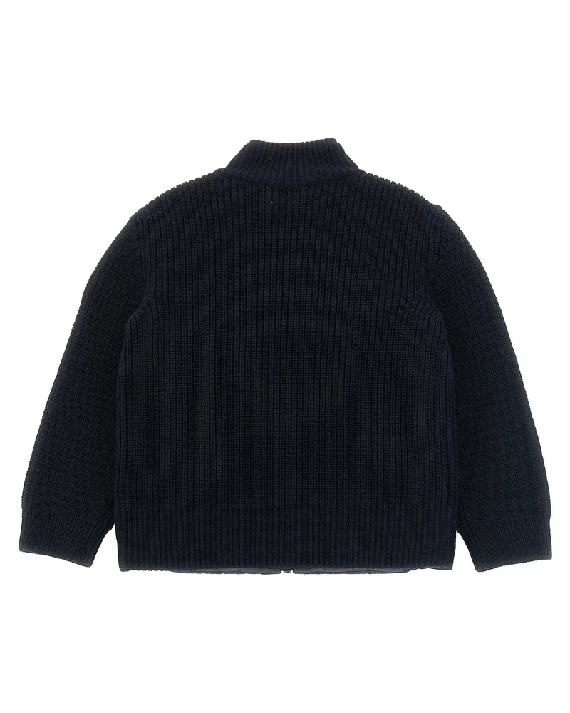Moncler Quilted Hybrid Down Jacket — Navy Navy