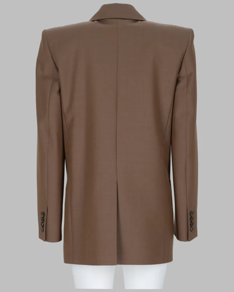 Saint Laurent Wool and Mohair Jacket — Brown Brown