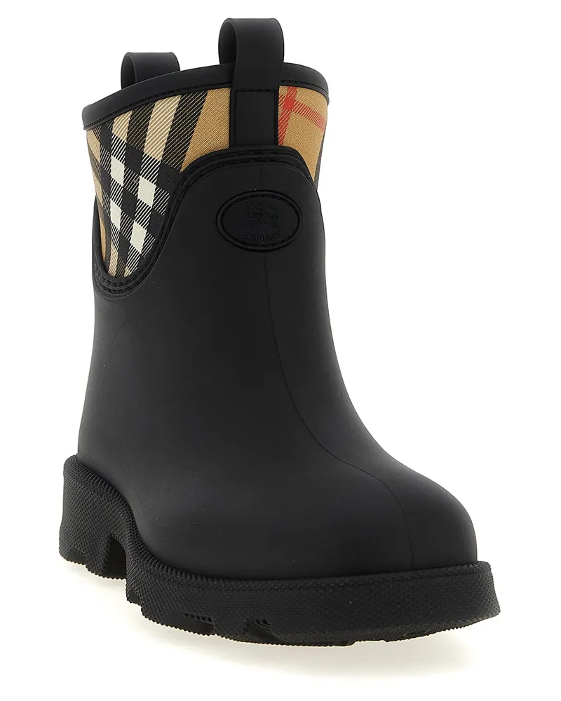 Burberry Men's Black Rubber Ankle Boots Black