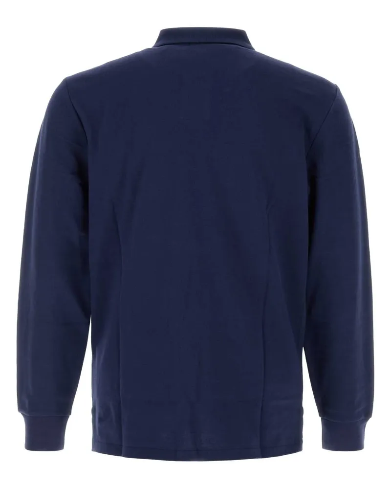 Ralph Lauren Men Navy Blue Piquet Polo Shirt Newportnavyc3870 Exterior: Cotton T-shirts And Polos Navy