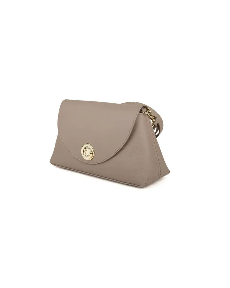 Coccinelle Women's Shoulder Bag Warm Taupe-Rosette Cowhide - Shoulder-Bags Taupe/rosette Taupe