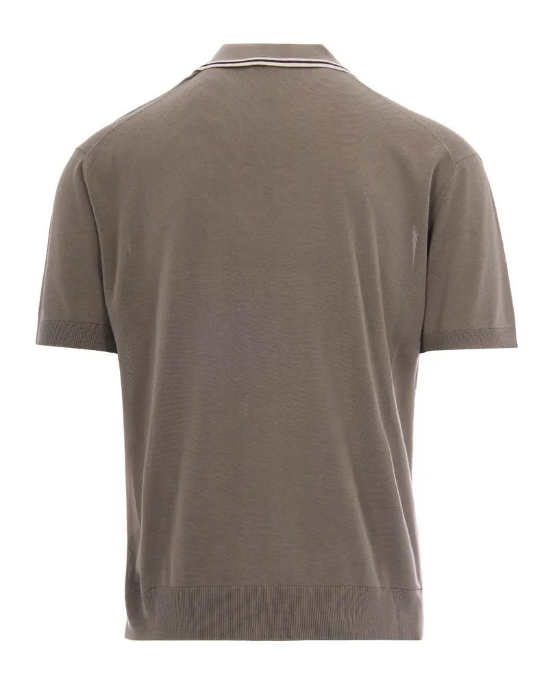 Paolo Pecora Milano Silk-Cotton Blend Polo Shirt — Green Green