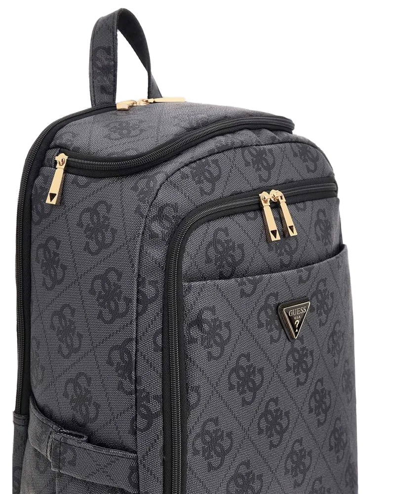Guess Women's Backpack Coal Logo Polyurethane Bags - Backpacks Gray
