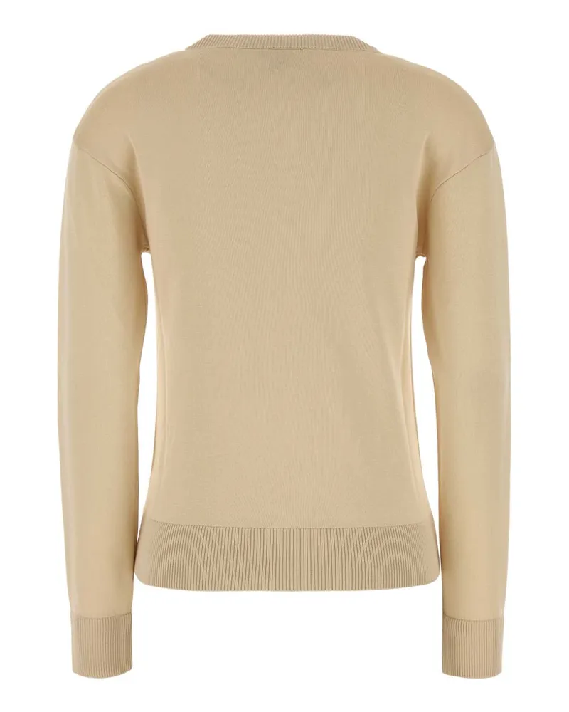 Bottega Veneta Women's Sand Knit Cardigan Proseccowhite Exterior: Silk Maglieria Sweater Beige