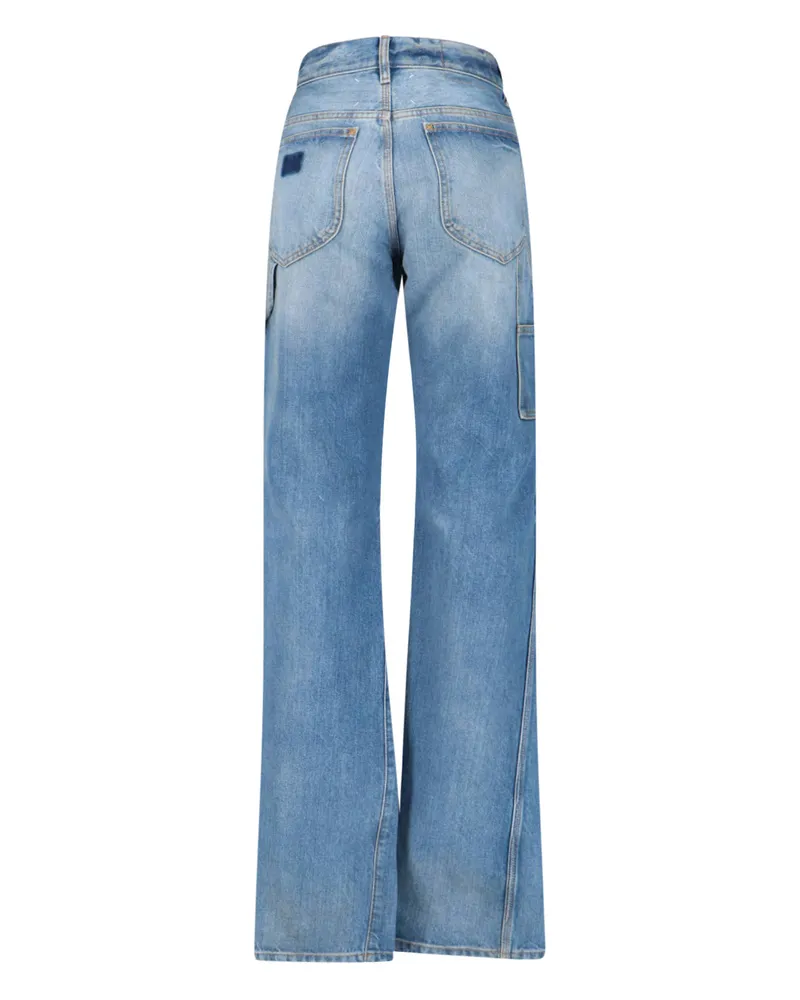 Maison Margiela Women's Jeans Blue Cotton Blue