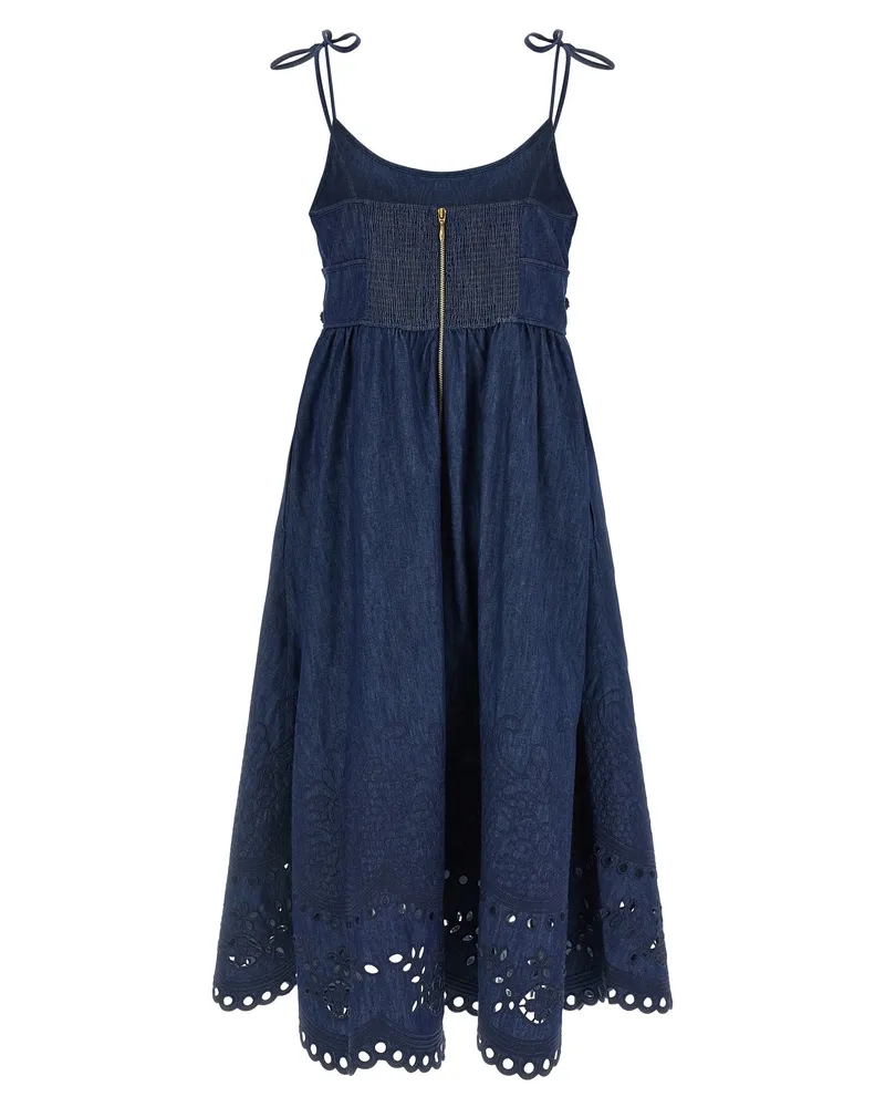 Zimmermann Women's Blue Cotton Midi Dress Navy