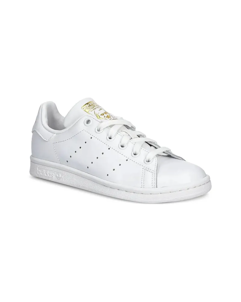 adidas Calf Leather Low-Top Sneakers — White White