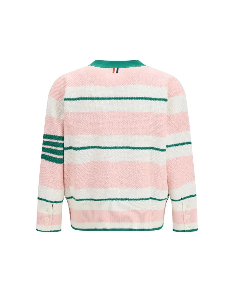 Thom Browne Men's Multicolor Cotton Cardigan Clothing Pink