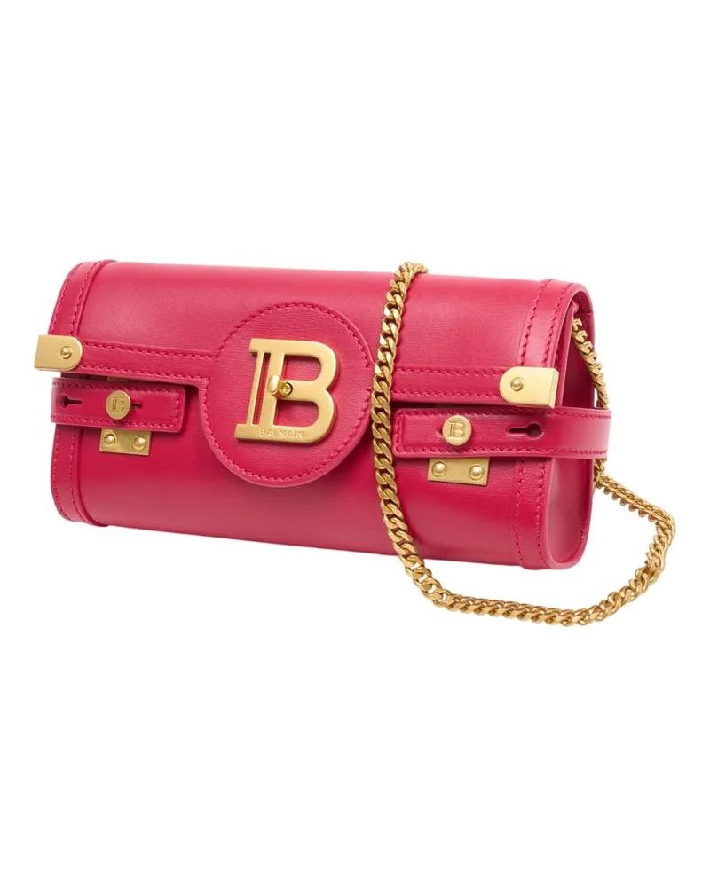Balmain Women's B-Buzz 23 Shoulder Bag -  Leather Pink Calfskin Shoulder-Hobo-Bags Pink