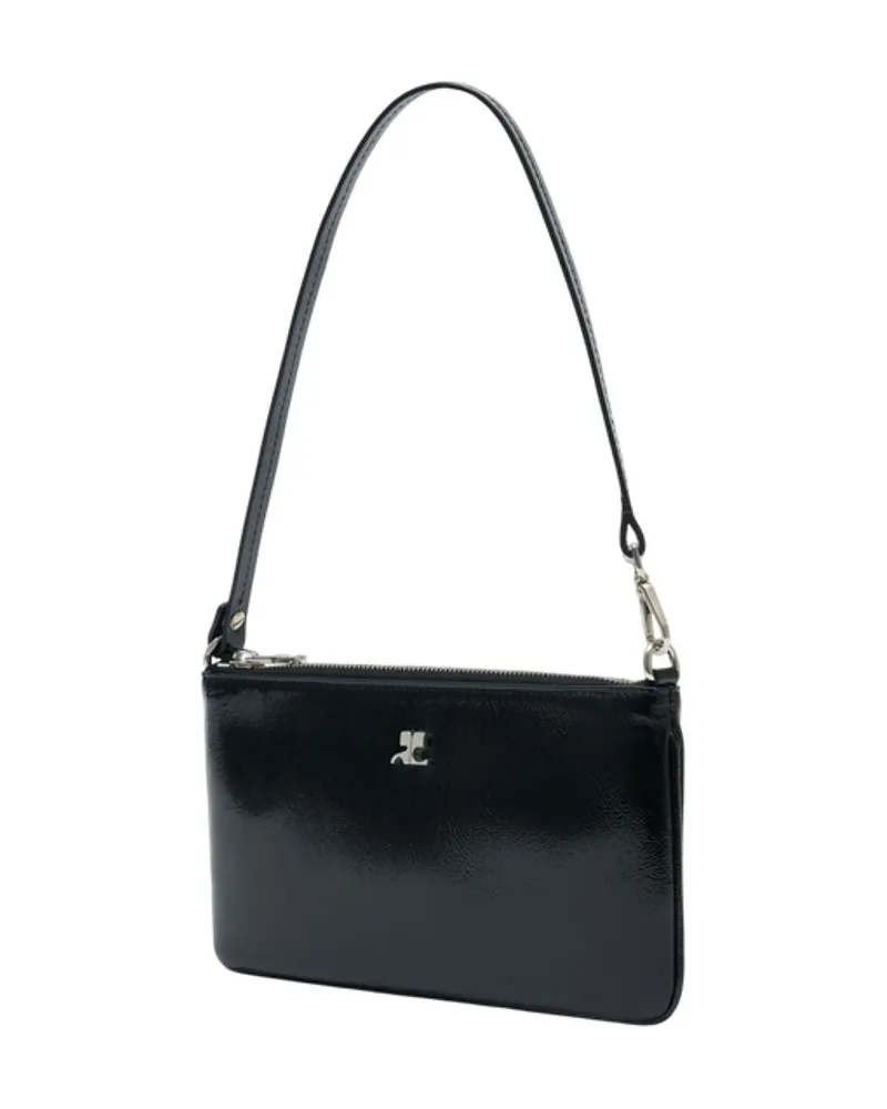 Courrèges Women's Shoulder Bag -  Leather Black Calfskin Shoulder-Hobo-Bags Black