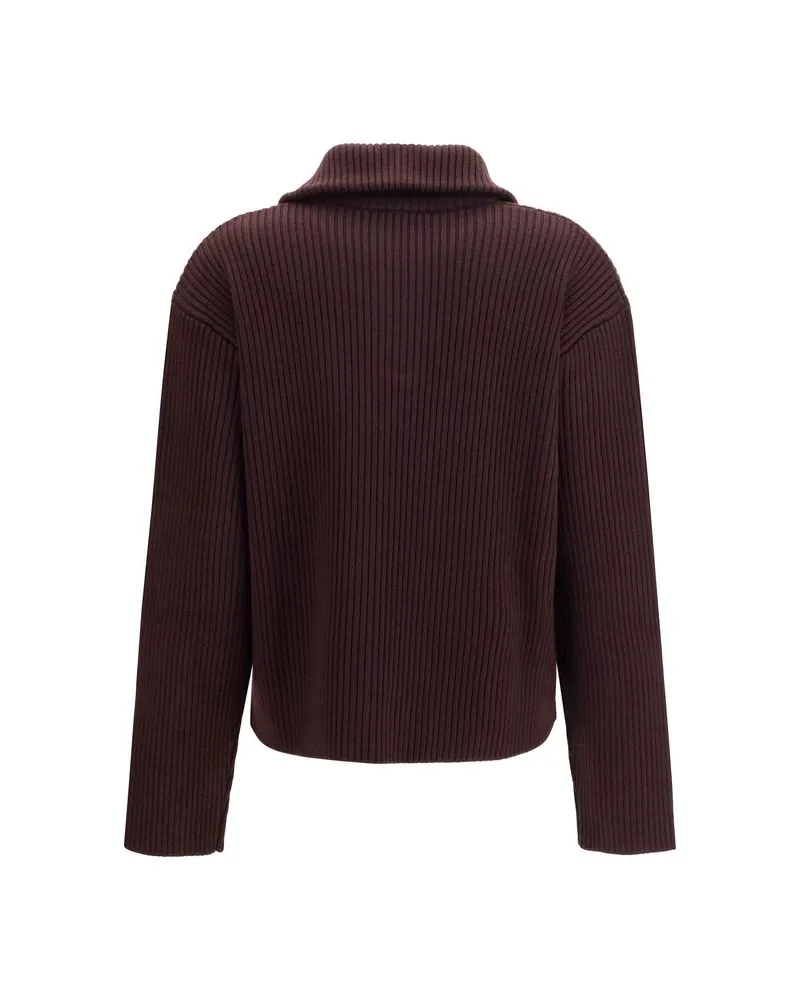 Courrèges Women Brown Wool Oves Aries Sweatshirt Clothing Brown