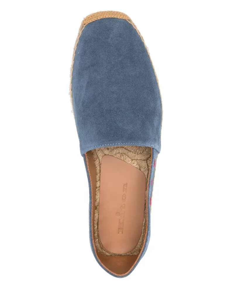 Kiton Women's Suede Espadrilles Ss25 M Blue
