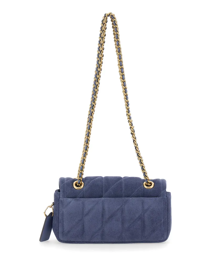 Coach Women's Suede Crossbody Bag — Blue Shoulder Blue