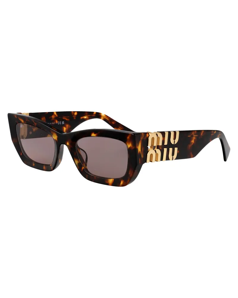 Miu Miu 0MU Havana Honey Acetate Sunglasses — Brown Brown