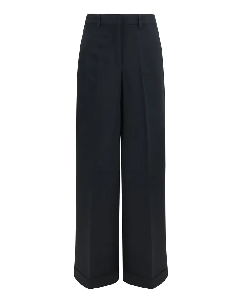 Fabiana Filippi Wide-Leg with Luminous Back Detail Trousers — Black 