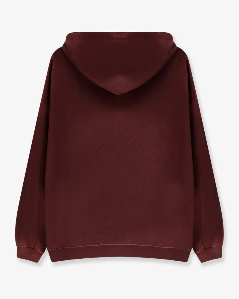 Golden Goose Unisex Oversized Cotton Sweatshirt Red Sweatshirts Sweater Burgundy