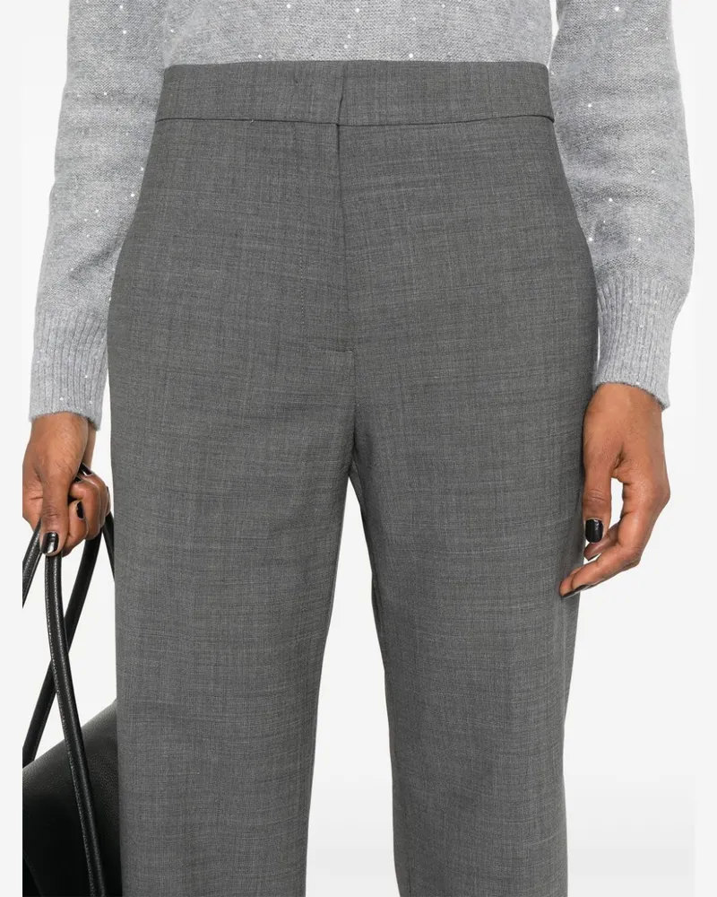 Fabiana Filippi Women's Pressed Crease Straight-Leg Trousers Aw24 W Grey