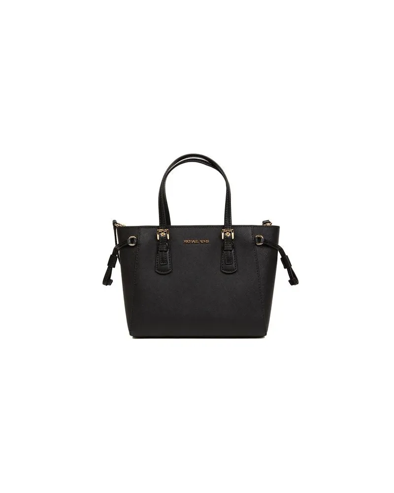 Michael Kors Women's Tote Black Leather Tote-bags Black