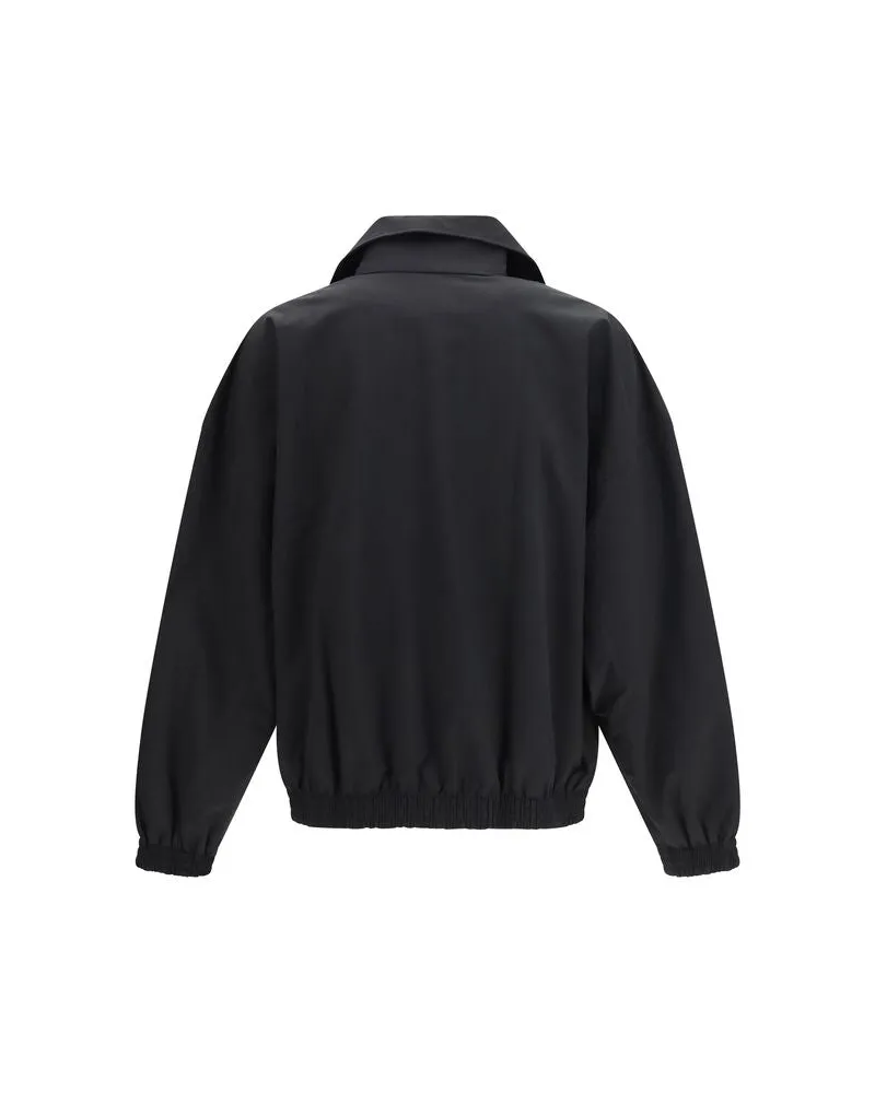 Balenciaga Stretch Technical Cotton Jacket — Black Black