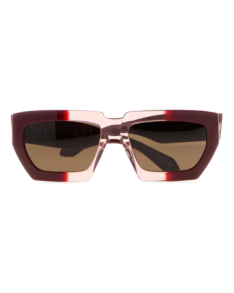 Alaïa SUNGLASS Acetate Sunglasses — Burgundy Burgundy