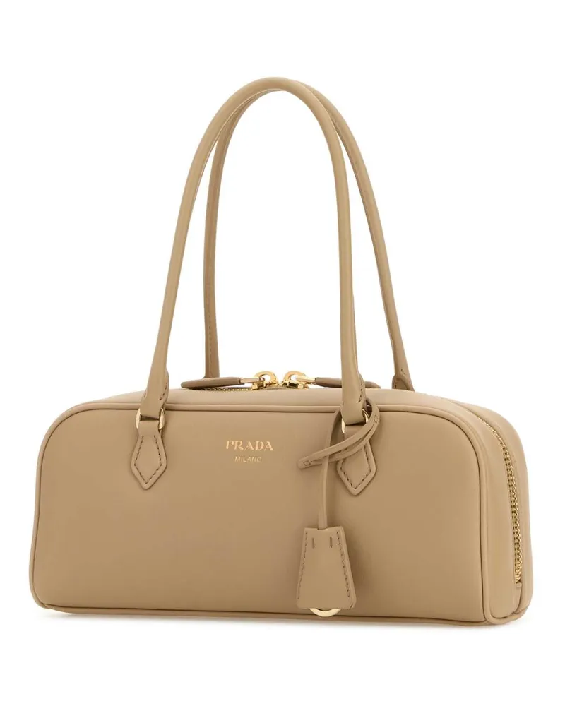 Prada Women's Beige Leather Medium Handbag Sabbia Borse A Mano Bag Beige