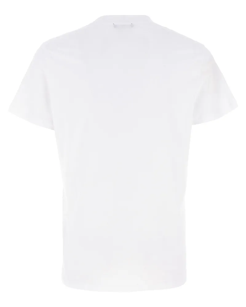 Balmain Logo-Embossed Organic Cotton T-Shirt — White White