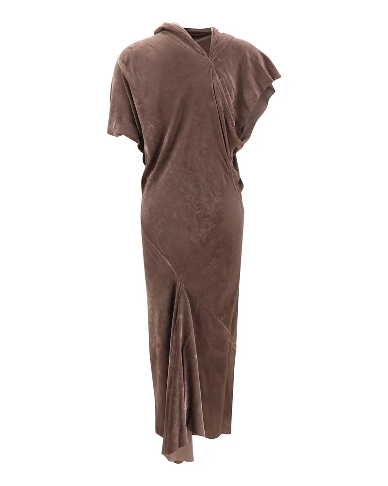 Rick Owens Women's Seb Dress Grape Viscose; Silk 