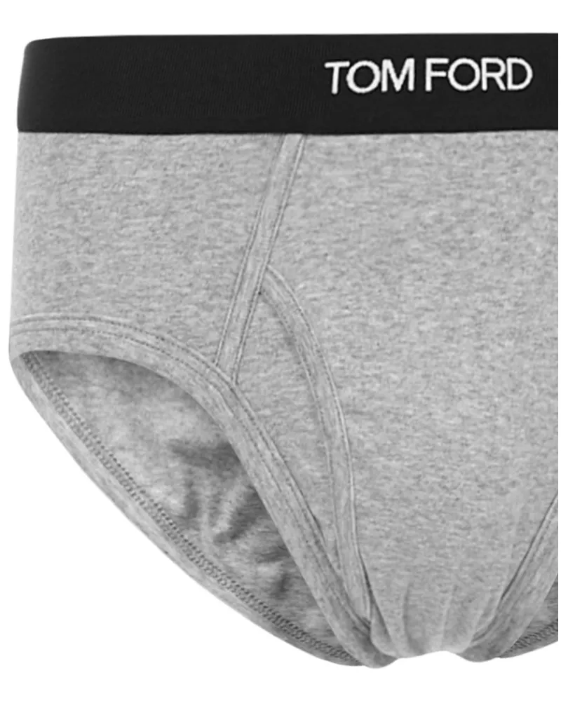 Tom Ford Men's Slip Cotton Jersey Grey Elastane Briefs & Boxers Grey