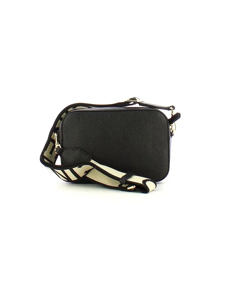 Coccinelle Women's Mini Crossbody Bag Black Cowhide | Ribbon: Polyester - Crossbody-Bags Black