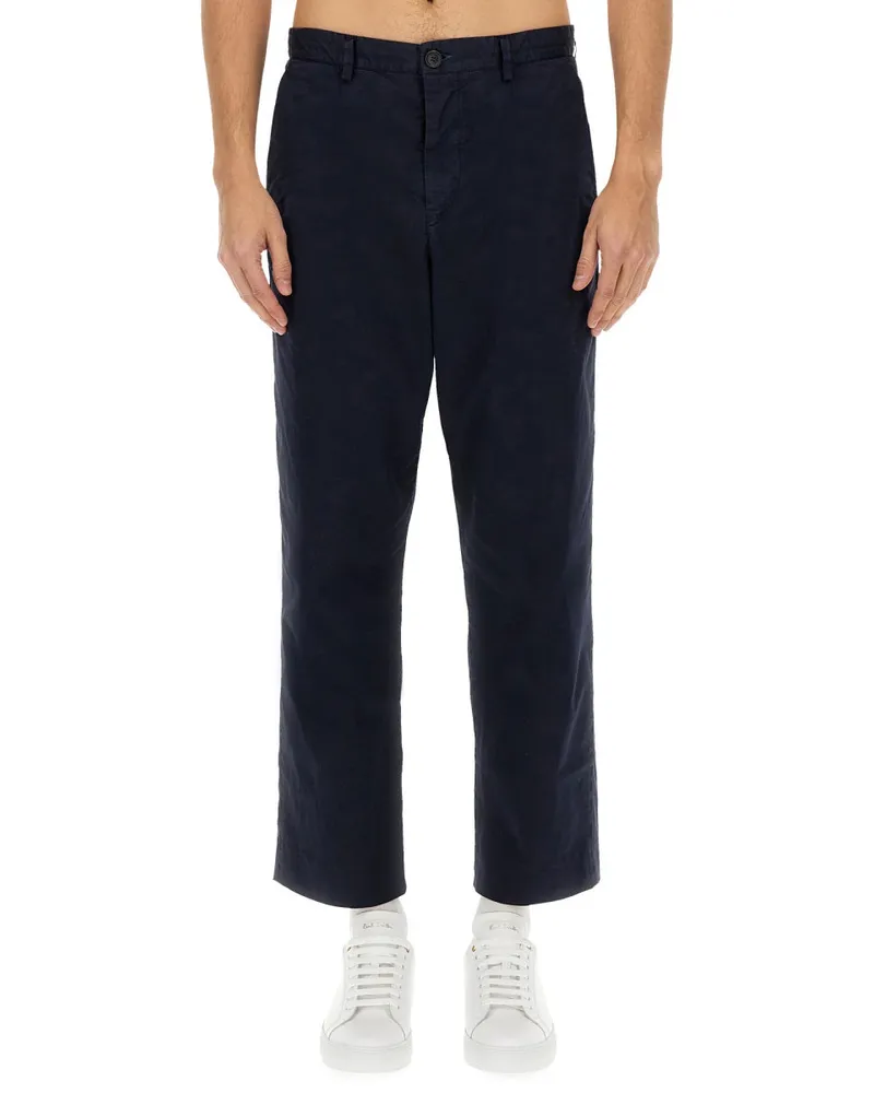 Paul Smith Cotton Trousers — Blue Blue