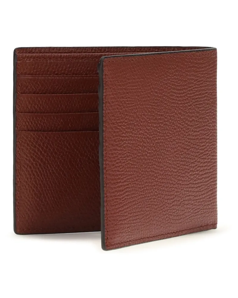 Valentino Garavani Men's Vlogo Signature Wallet Blood Red Calf Leather Bos Taurus Red