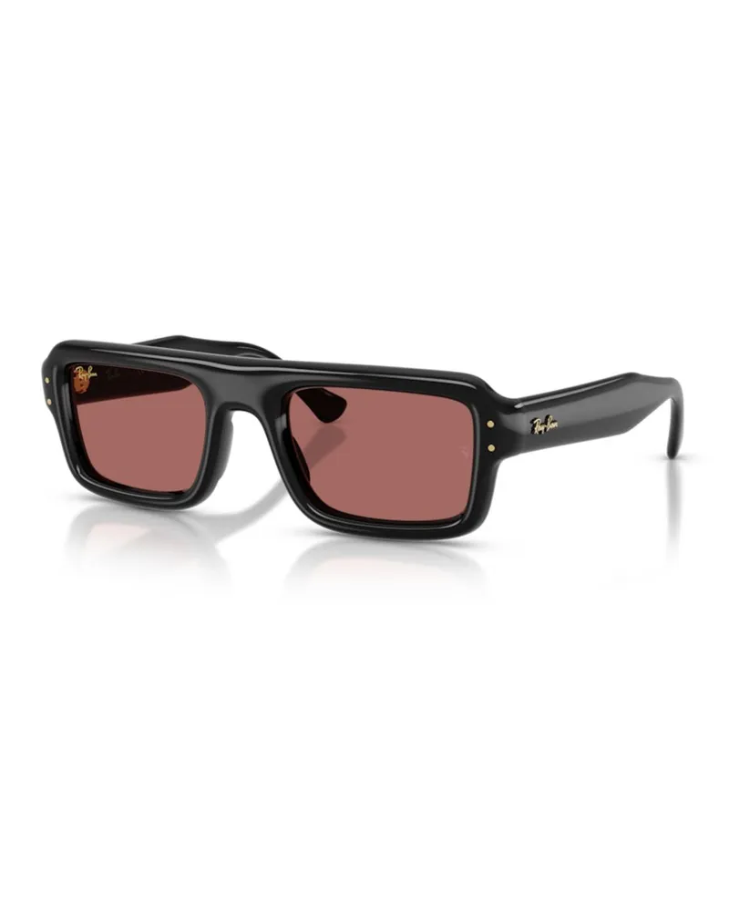 Ray Ban RB495460169 Rectangular Frame Sunglasses — Black Black