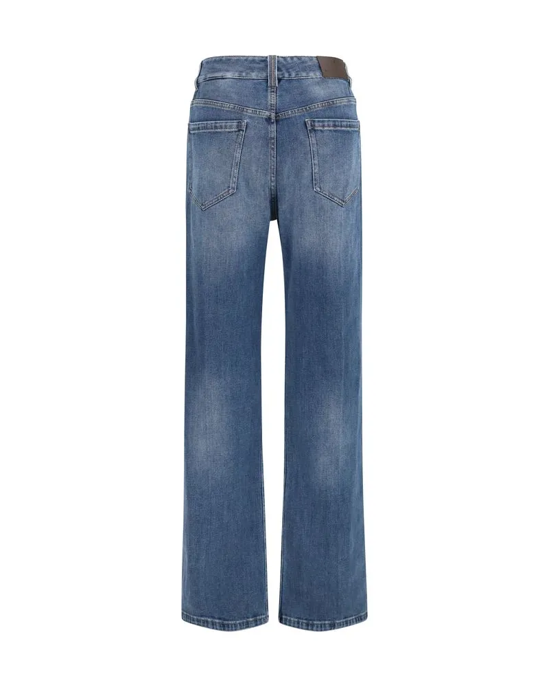 Brunello Cucinelli Cotton Relaxed Fit Jeans — Blue Blue