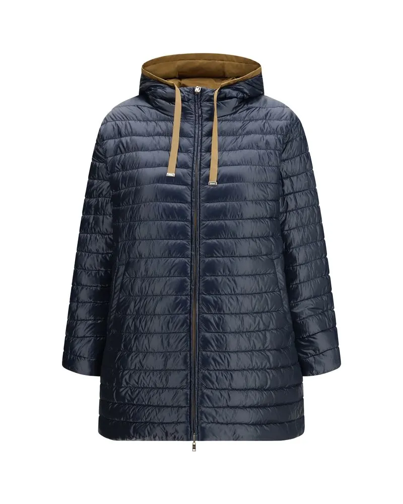 Herno Women's Blue Polyester Coat Clothing Beige