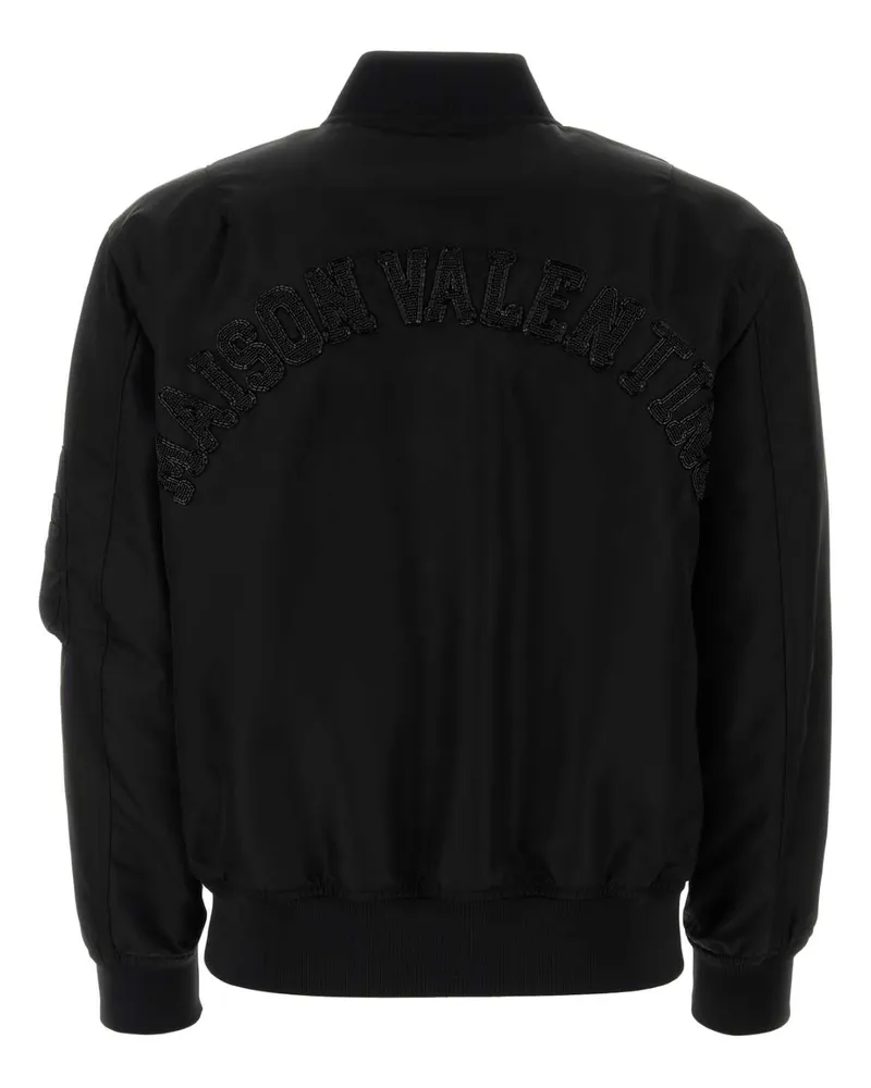 Valentino Garavani Men's Black Nylon Bomber Jacket 0no Exterior: Lining: Giubbini Black