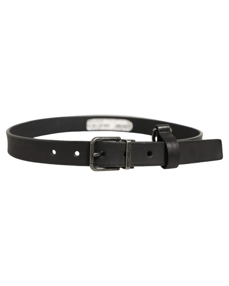 Dolce & Gabbana Antique Finish Buckle Belt — Black Black