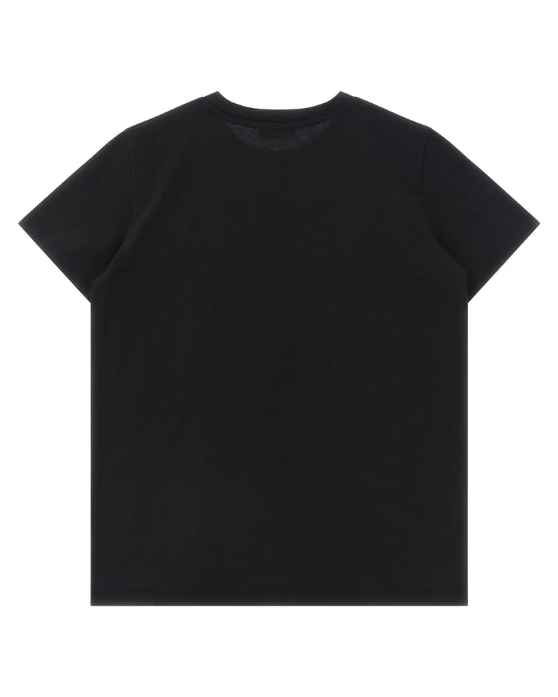 Moncler Logo-Print Cotton T-Shirt — Black Black