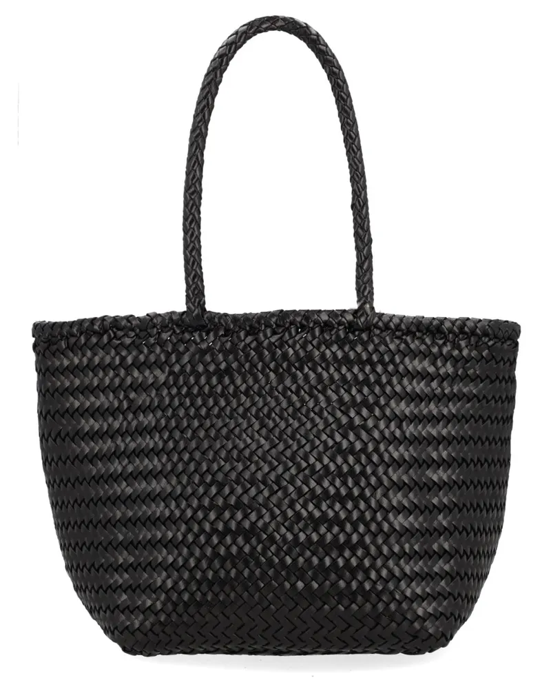 Dragon Diffusion Women's Shoulder Bag Grace Basket Black Leather Black