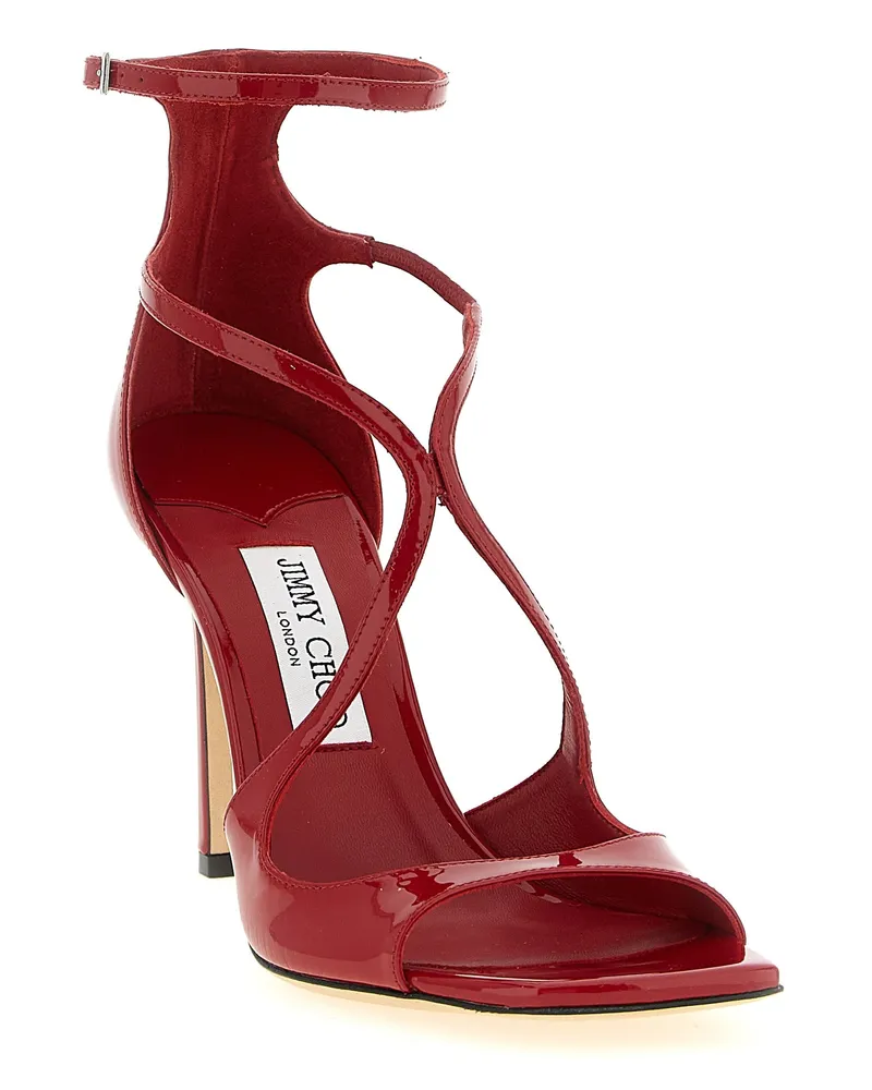 Jimmy Choo Women's Azia Sandal Red Heels Multicolor