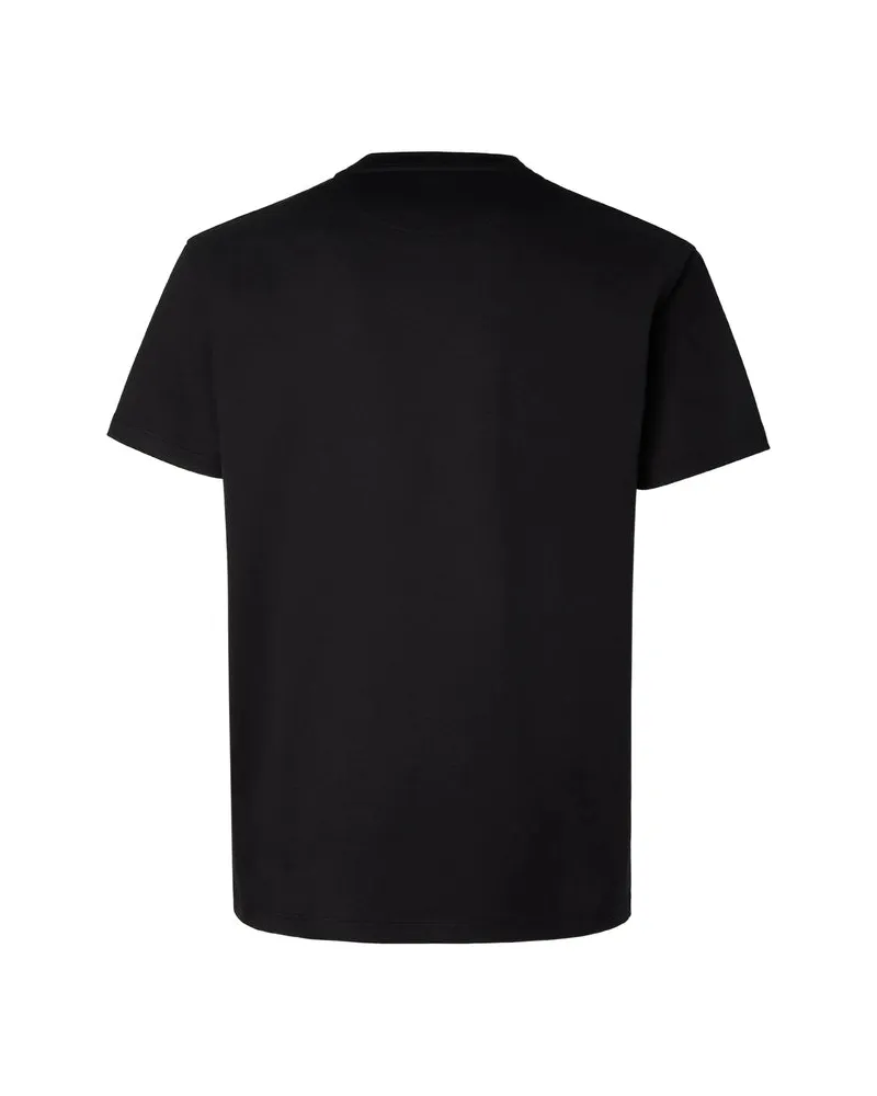 Fendi Tonal Logo Cotton T-Shirt — Black Black