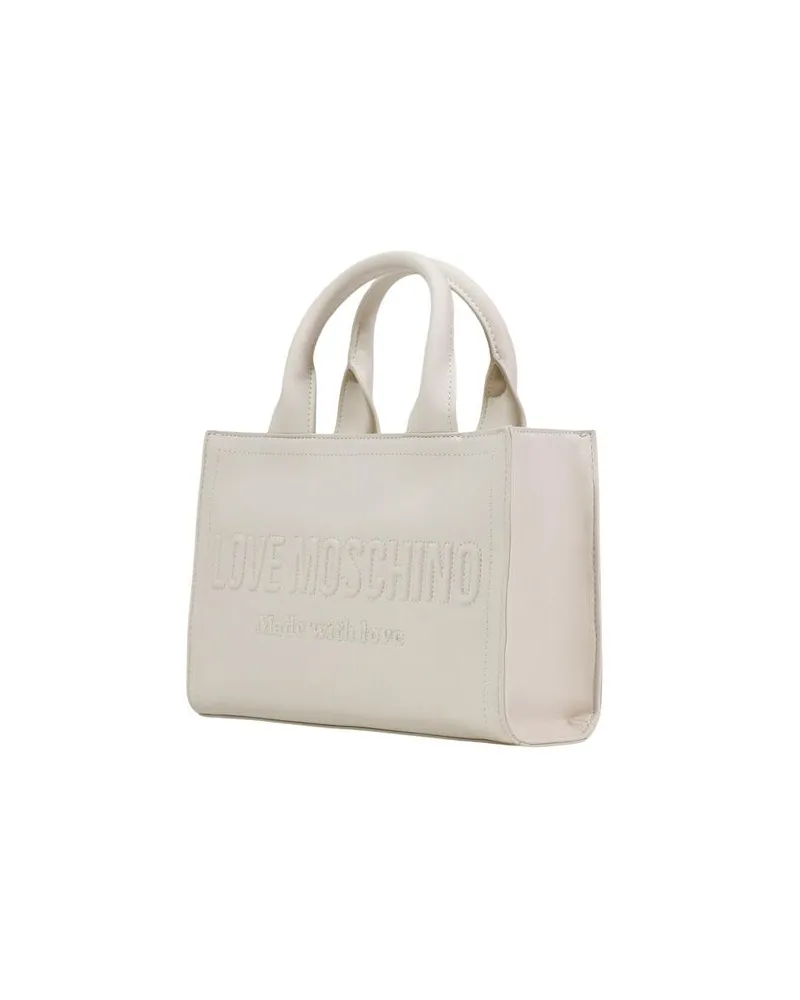 Moschino Women's Beige Polyethylene Handbag Bag Beige
