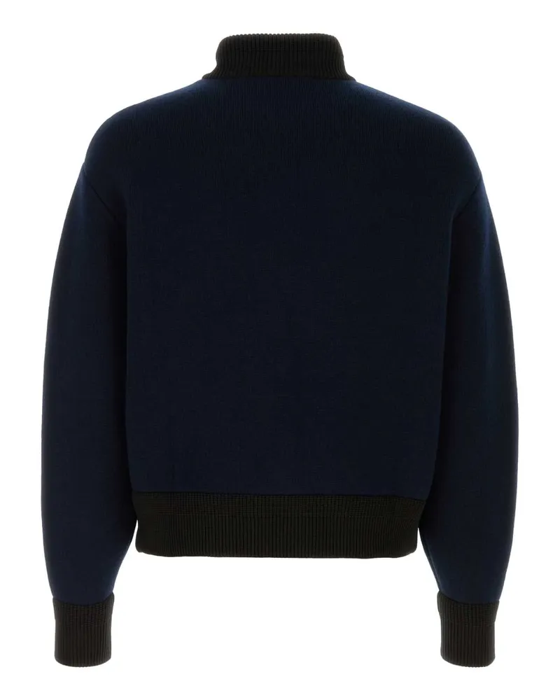 Jil Sander Men's Dark Blue Wool Blend Cardigan Nightfall Lana Polipropilenica Maglieria Navy