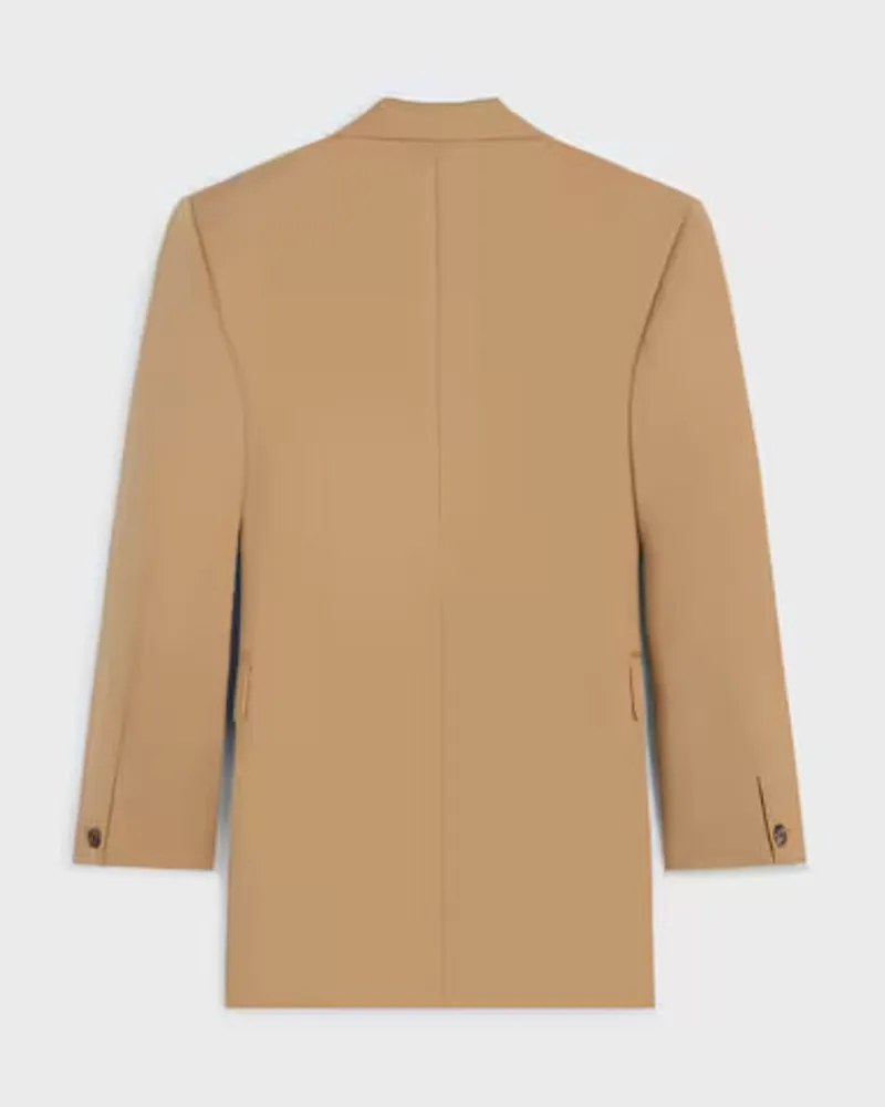 Celine Single-Breasted Wool Blazer — Camel Camel