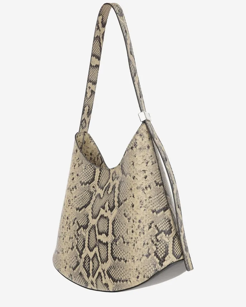 Jil Sander Women's Eldorado Medium Leather Shoulder Bag Calfskin Beige