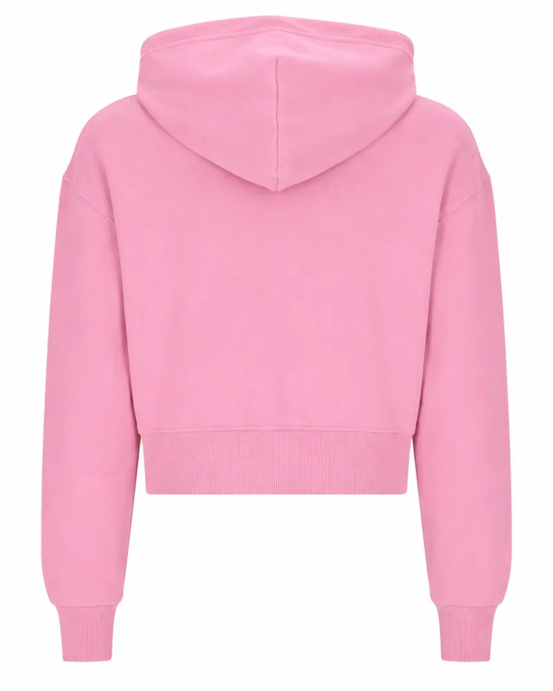 Versace Jeans Cropped Cotton Sweatshirt — Pink Pink